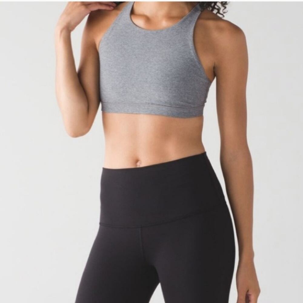 lululemon athletica Grey Strappy Back Sports Bra - Picture 4 of 6